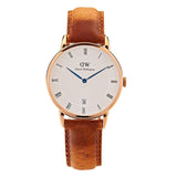 Buy Shop Daniel Wellington Dapper Durham White Dial Brown Leather Strap Watch For Women - DW00100113 USA Online