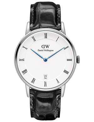 Buy Shop Daniel Wellington Dapper Reading Quartz White Dial Black Leather Strap Watch For Women - DW00100117 USA Online