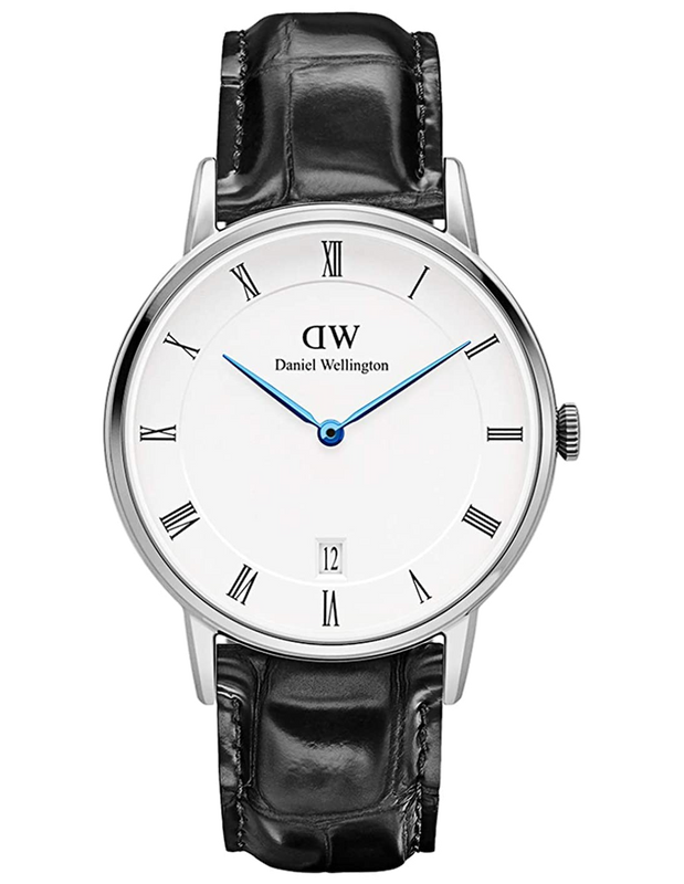 Buy Shop Daniel Wellington Dapper Reading Quartz White Dial Black Leather Strap Watch For Women - DW00100117 USA Online