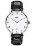 Buy Shop Daniel Wellington Dapper Reading Quartz White Dial Black Leather Strap Watch For Women - DW00100117 USA Online