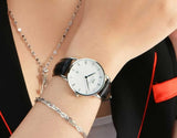 Buy Shop Daniel Wellington Dapper Reading Quartz White Dial Black Leather Strap Watch For Women - DW00100117 USA Online