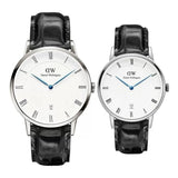 Buy Shop Daniel Wellington Dapper Reading Quartz White Dial Black Leather Strap Watch For Women - DW00100117 USA Online