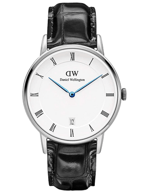 Buy Shop Daniel Wellington Dapper Reading Quartz White Dial Black Leather Strap Watch For Women - DW00100117 USA Online