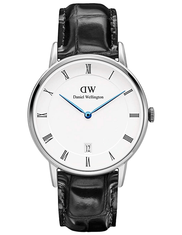 Buy Shop Daniel Wellington Dapper Reading Quartz White Dial Black Leather Strap Watch For Women - DW00100117 USA Online