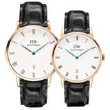 Buy Shop Daniel Wellington Dapper Reading White Dial Black Leather Strap Watch For Men - DW00100107 USA Online
