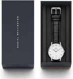 Buy Shop Daniel Wellington Dapper Reading White Dial Black Leather Strap Watch For Men - DW00100108 USA Online
