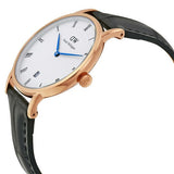 Buy Shop Daniel Wellington Dapper Reading White Dial Black Leather Strap Watch For Women - DW00100118 USA Online