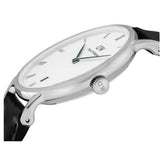 Buy Shop Daniel Wellington Dapper Sheffield White Dial Black Leather Strap Watch For Women - DW00100096 USA Online