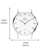 Buy Shop Daniel Wellington Dapper Somerset White Dial Blue Leather Strap Watch For Men - DW00100192 USA Online