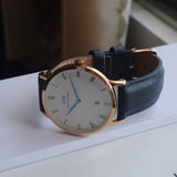 Buy Shop Daniel Wellington Dapper Somerset White Dial Blue Leather Strap Watch For Men - DW00100193 USA Online