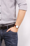 Buy Shop Daniel Wellington Dapper St Mawes White Dial Brown Leather Strap Watch For Men - DW00100083 USA Online