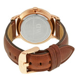 Buy Shop Daniel Wellington Dapper St Mawes White Dial Brown Leather Strap Watch For Women - DW00100091 USA Online