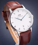 Buy Shop Daniel Wellington Dapper St Mawes White Dial Brown Leather Strap Watch For Women - DW00100095 USA Online