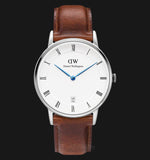 Buy Shop Daniel Wellington Dapper St Mawes White Dial Brown Leather Strap Watch For Women - DW00100095 USA Online