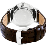 Buy Shop Daniel Wellington Dapper York Quartz White Dial Dark Brown Leather Strap Watch For Women - DW00100097 USA Online