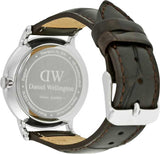 Buy Shop Daniel Wellington Dapper York Quartz White Dial Dark Brown Leather Strap Watch For Women - DW00100097 USA Online