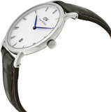 Buy Shop Daniel Wellington Dapper York Quartz White Dial Dark Brown Leather Strap Watch For Women - DW00100097 USA Online