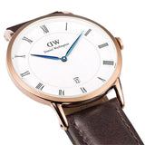 Buy Shop Daniel Wellington Dapper York White Dial Brown Leather Strap Watch For Men - DW00100085 USA Online