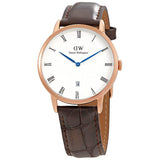 Buy Shop Daniel Wellington Dapper York White Dial Brown Leather Strap Watch For Men - DW00100085 USA Online