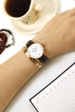 Buy Shop Daniel Wellington Dapper York White Dial Brown Leather Strap Watch For Women - DW00100093 USA Online