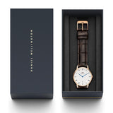 Buy Shop Daniel Wellington Dapper York White Dial Brown Leather Strap Watch For Women - DW00100093 USA Online
