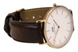 Buy Shop Daniel Wellington Classic Bristol White Dial Brown Leather Strap Watch For Men - DW00100009 USA Online