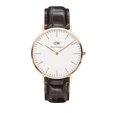 Buy Shop Daniel Wellington Classic York White Dial Brown Leather Strap Watch For Men - DW00100011 USA Online