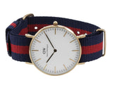 Buy Shop Daniel Wellington Classic Oxford White Dial Two Tone NATO Strap Watch For Women - DW00100029 USA Online