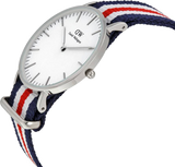 Buy Shop Daniel Wellington Classic Canterbury White Dial Two Tone NATO Strap Watch For Women - DW00100051 USA Online