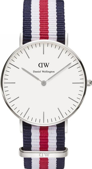 Buy Shop Daniel Wellington Classic Canterbury White Dial Two Tone NATO Strap Watch For Women - DW00100051 USA Online