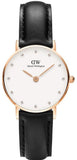 Buy Shop Daniel Wellington Classy Sheffield White Dial Black Leather Strap Watch For Women - DW00100060 USA Online