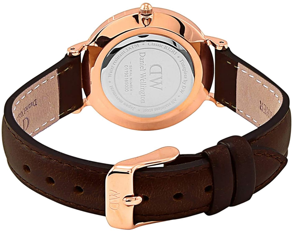 Buy Shop Daniel Wellington Classy York White Dial Brown Leather Strap Watch For Women - DW00100061 USA Online