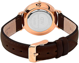 Buy Shop Daniel Wellington Classy York White Dial Brown Leather Strap Watch For Women - DW00100061 USA Online