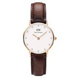 Buy Shop Daniel Wellington Classy Bristol White Dial Brown Leather Strap Watch For Women - DW00100062 USA Online