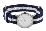Buy Shop Daniel Wellington Classy Glasgow White Dial Two Tone NATO Strap Watch For Women - DW00100074 USA Online