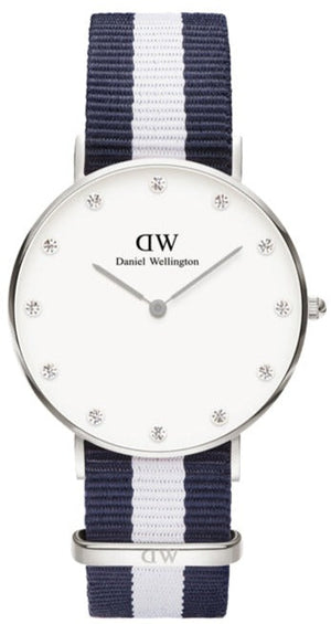 Buy Shop Daniel Wellington Classy Glasgow White Dial Two Tone Nylon Strap Watch For Women - DW00100082 USA Online