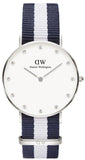 Buy Shop Daniel Wellington Classy Glasgow White Dial Two Tone Nylon Strap Watch For Women - DW00100082 USA Online