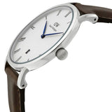 Buy Shop Daniel Wellington Dapper Bristol White Dial Brown Leather Strap Watch For Women - DW00100090 USA Online