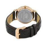 Buy Shop Daniel Wellington Dapper York White Dial Brown Leather Strap Watch For Women - DW00100093 USA Online