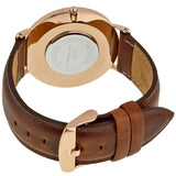 Buy Shop Daniel Wellington Dapper Bristol White Dial Brown Leather Strap Watch For Women - DW00100094 USA Online