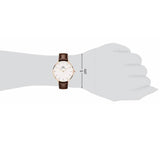 Buy Shop Daniel Wellington Classic Petite Bristol White Dial Brown Leather Strap Watch For Women - DW00100171 USA Online