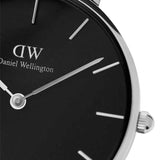 Buy Shop Daniel Wellington Classic Petite York Black Dial Brown Leather Strap Watch For Women - DW00100182 USA Online