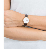 Buy Shop Daniel Wellington Classic Petite Bristol White Dial Brown Leather Strap Watch For Women - DW00100227 USA Online