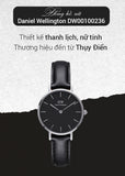 Buy Shop Daniel Wellington Classic Petite Sheffield Black Dial Black Leather Strap Watch For Women - DW00100236 USA Online