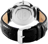 Buy Shop Daniel Wellington Classic Petite Reading White Dial Black Leather Strap Watch For Women - DW00100241 USA Online