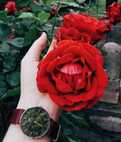 Buy Shop Daniel Wellington Classic Roselyn Black Dial Maroon Nylon Strap Watch For Women - DW00100273 USA Online