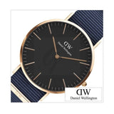 Buy Shop Daniel Wellington Classic Bayswater Black Dial Black NATO Strap Watch For Men - DW00100277 USA Online