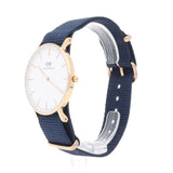 Buy Shop Daniel Wellington Classic Bayswater White Dial Navy Blue NATO Strap Watch For Women - DW00100279 USA Online