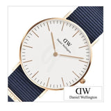 Buy Shop Daniel Wellington Classic Bayswater White Dial Navy Blue NATO Strap Watch For Women - DW00100279 USA Online