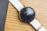 Buy Shop Daniel Wellington Classic Petite Dover Black Dial White NATO Strap Watch For Women - DW001000314 USA Online